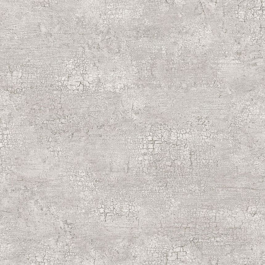 Non-woven wallpaper gray with an effect of cracks 347565, Matières - Stone, Origin