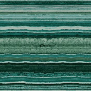 Emerald green marbled non-woven wallpaper 337232, Matières - Stone, Origin