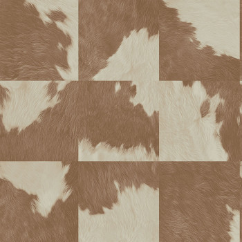 Non-woven wallpaper, square pattern of calfskin 347804, Luxury Skins, Origin