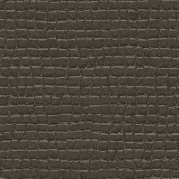 Non-woven wallpaper, imitation of black crocodile skin 347782, Luxury Skins, Origin