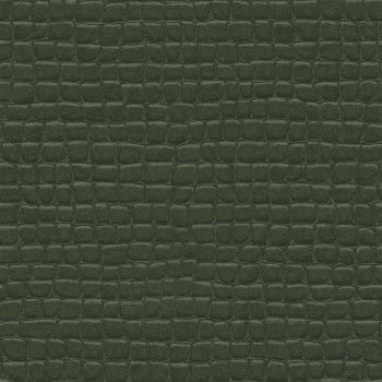 Non-woven green wallpaper, imitation crocodile skin 347781, Luxury Skins, Origin