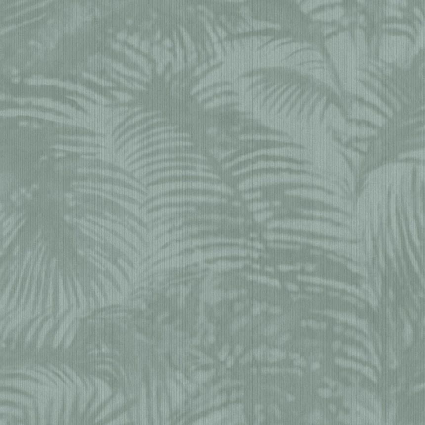 Blue non-woven palm leaves wallpaper 317305, Oasis, Eijffinger