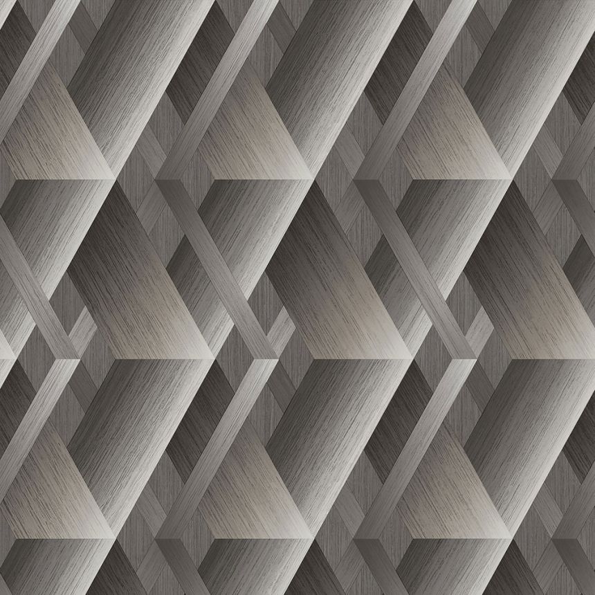 Non-woven geometric 3D wallpaper, imitation wood WL2601, Wanderlust, Grandeco