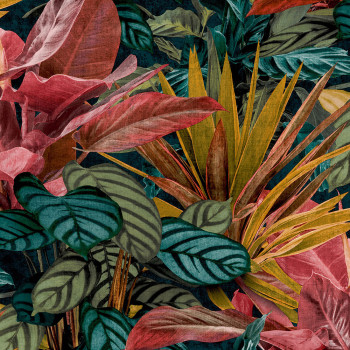 Non-woven tropical leaves wallpaper WL2002, Wanderlust, Grandeco