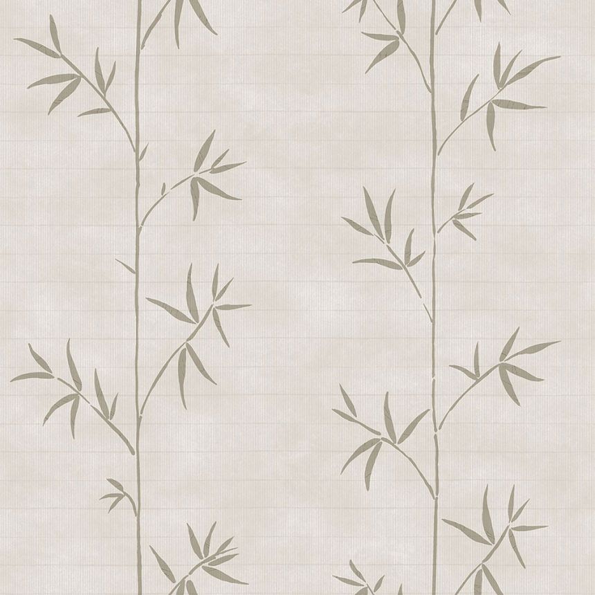 Gray-beige non-woven wallpaper, bamboo 148726, Blush, Esta Home