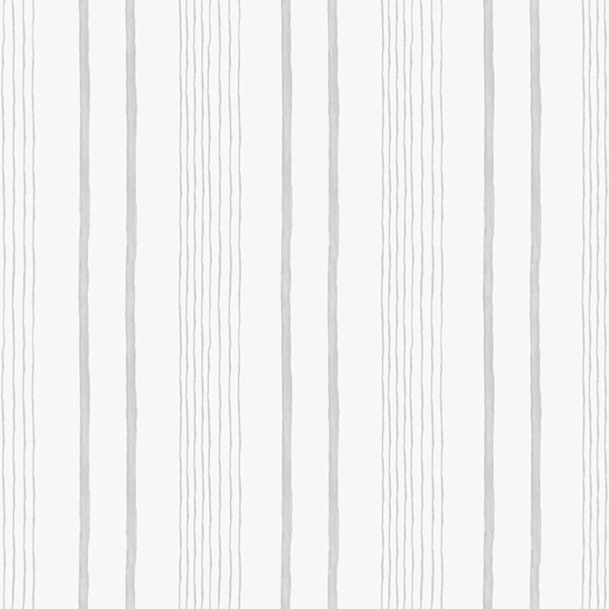 Non-woven white wallpaper with gray stripes M33309, My Kingdom, Ugépa