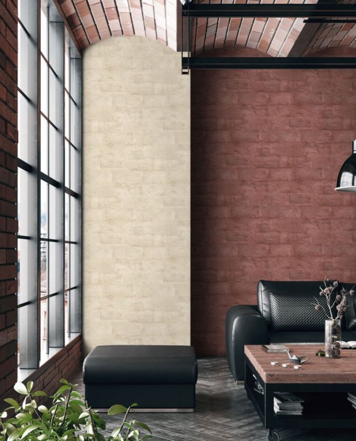 Non-woven washable brick wallpaper, brick wall - M53097D, Loft, Ugépa