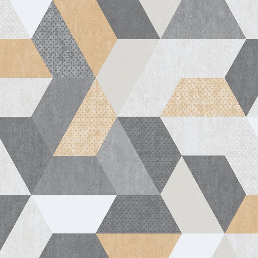 Non-woven washable geometric pattern wallpaper M50909, Loft, Ugépa