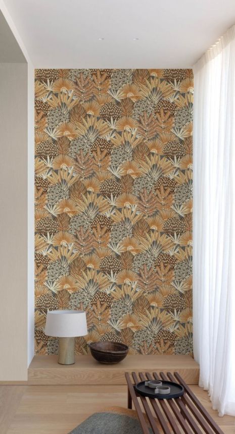 Non-woven wallpaper, leaves, flowers MU3308 Muse, Grandeco