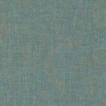 Non-woven turquoise wallpaper with golden reflections MU1106 Muse, Grandeco