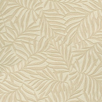 Beige non-woven wallpaper with leaves 31803, Textilia, Limonta