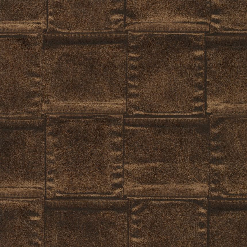 Luxury wallpaper imitation brown leather 64811, Materea, Limonta