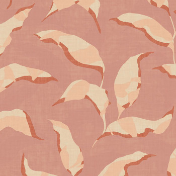 Pink wallpaper, plants, twigs, leaves 318054, Twist, Eijffinger