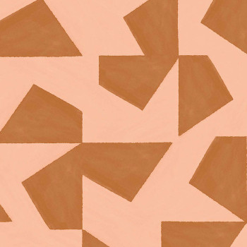 Brown-pink retro geometric pattern wallpaper 318041, Twist, Eijffinger