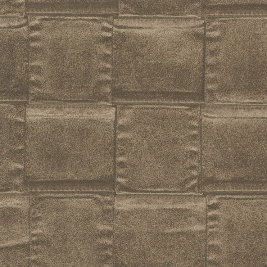 Luxury wallpaper imitation brown leathere 64806, Materea, Limonta