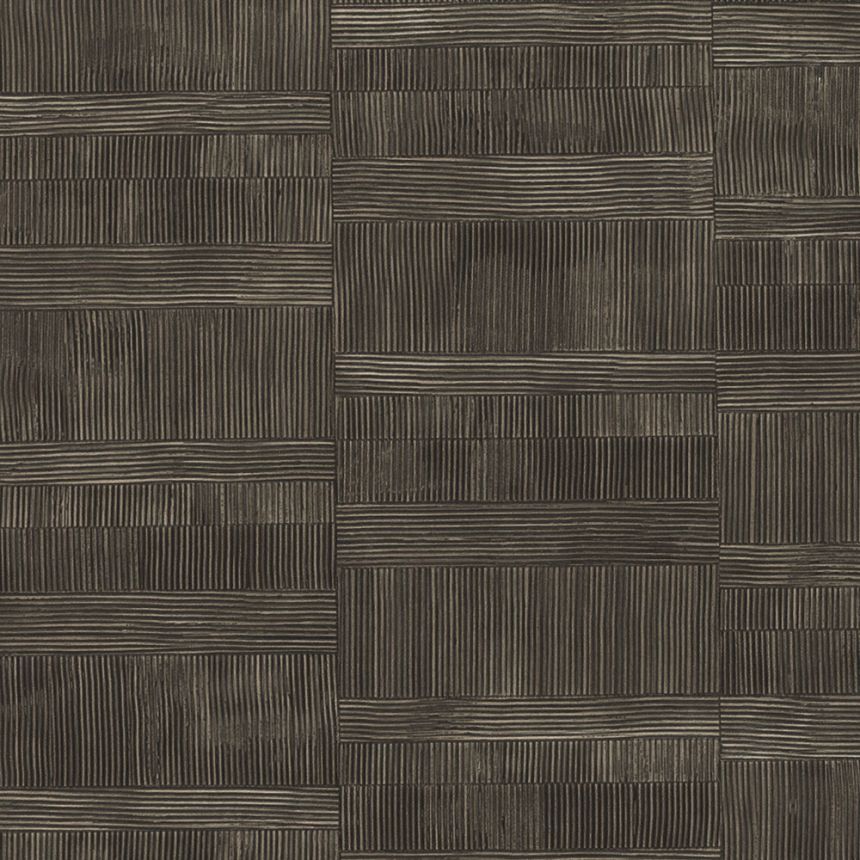 Luxury geometric wallpaper dark brown 64609, Materea, Limonta