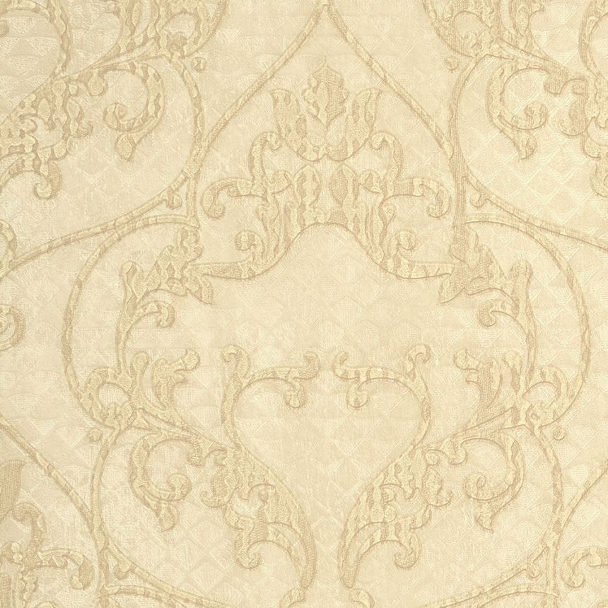 Beige non-woven baroque wallpaper 28506, Kaleido, Limonta