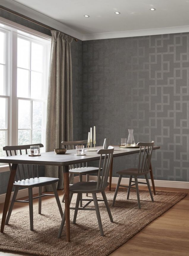 Luxury non-woven wallpaper, geometric shapes 115728, Opulence, Graham & Brown