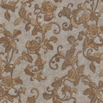 Luxury brown-gold wallpaper ornaments M31931, Magnifica Murella, Zambaiti Parati