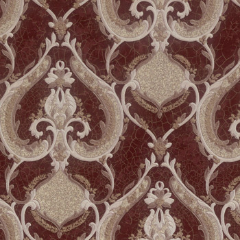 Luxury burgundy baroque wallpaper M31913, Magnifica Murella, Zambaiti Parati