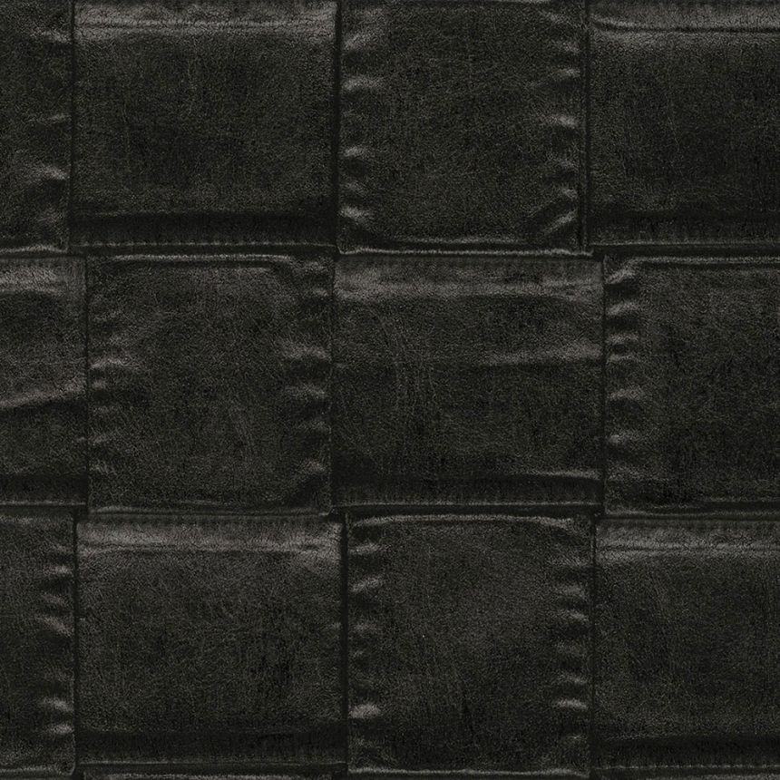 Luxury wallpaper imitation gray-black leather 64805, Materea, Limonta