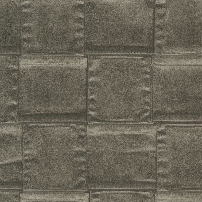 Luxury wallpaper imitation dark gray leather 64808, Materea, Limonta