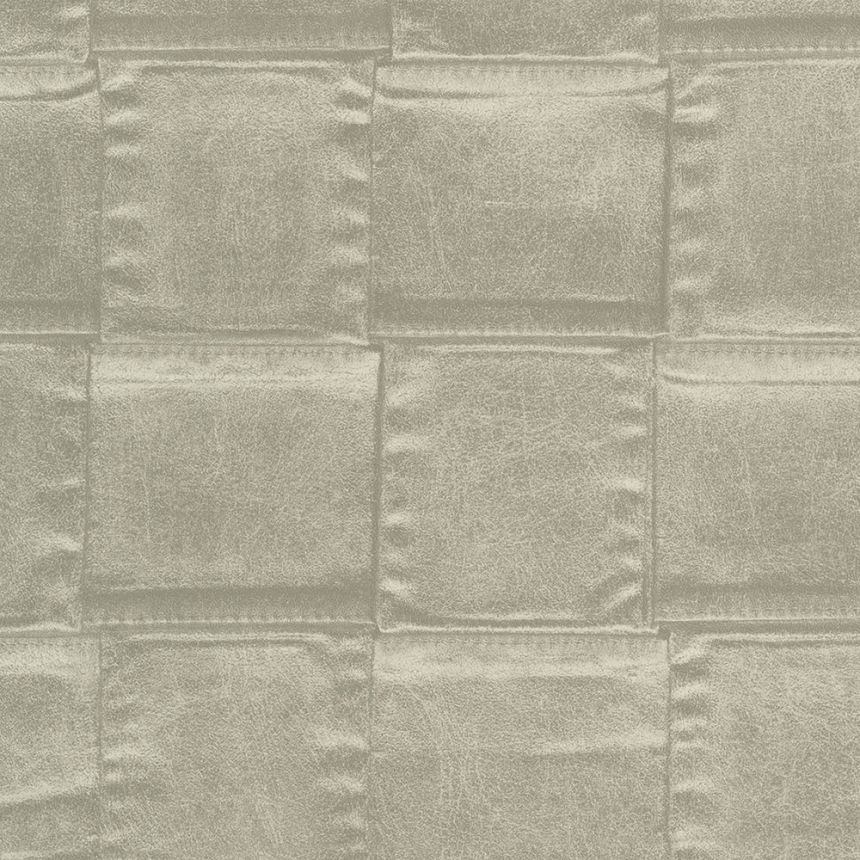 Luxury wallpaper imitation light gray leather 64804, Materea, Limonta