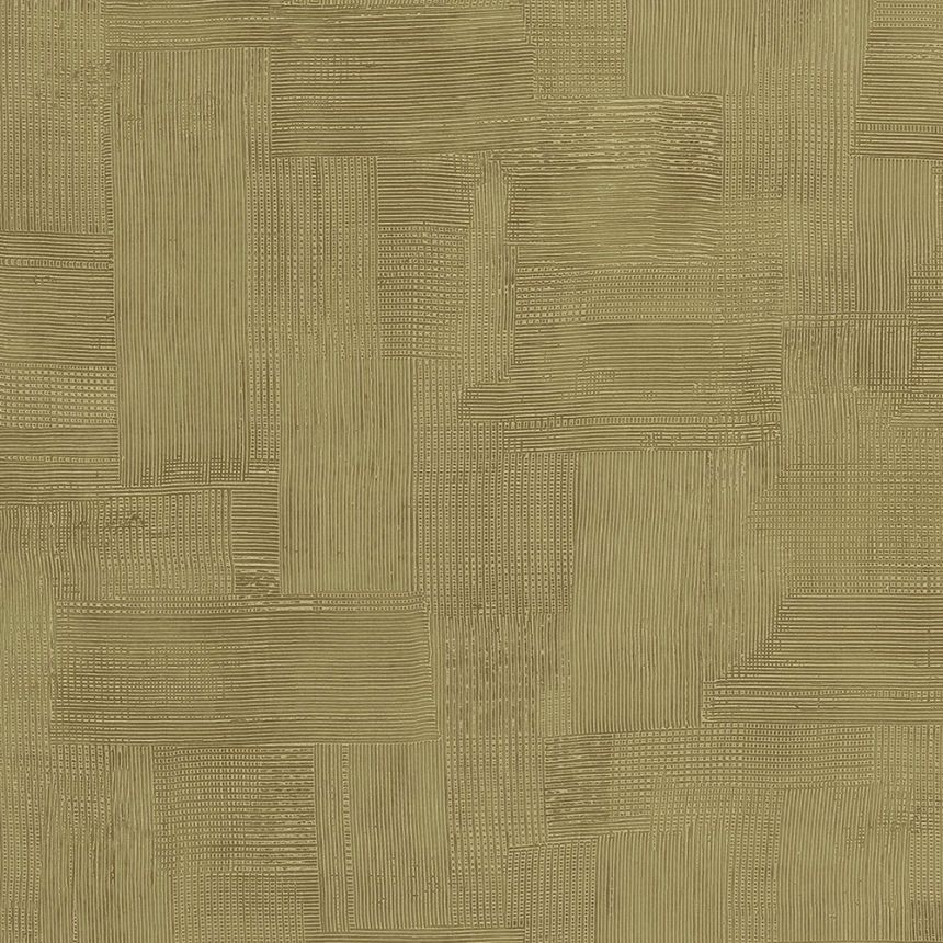 Luxury geometric wallpaper golden green 64514, Materea, Limonta