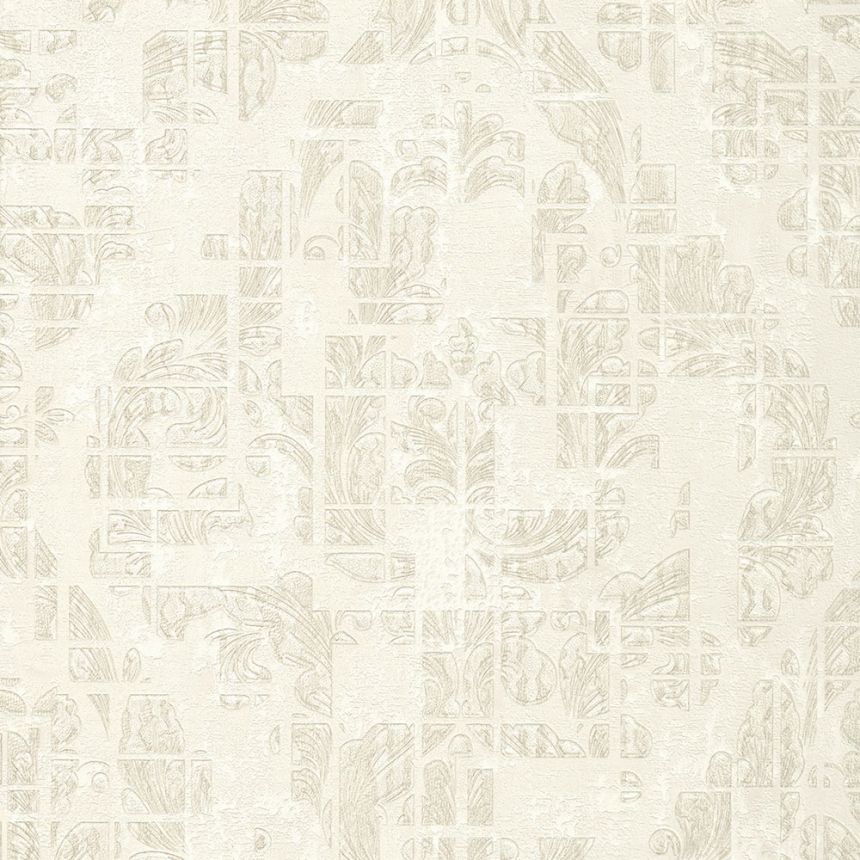 Beige non-woven baroque wallpaper 28701, Kaleido, Limonta