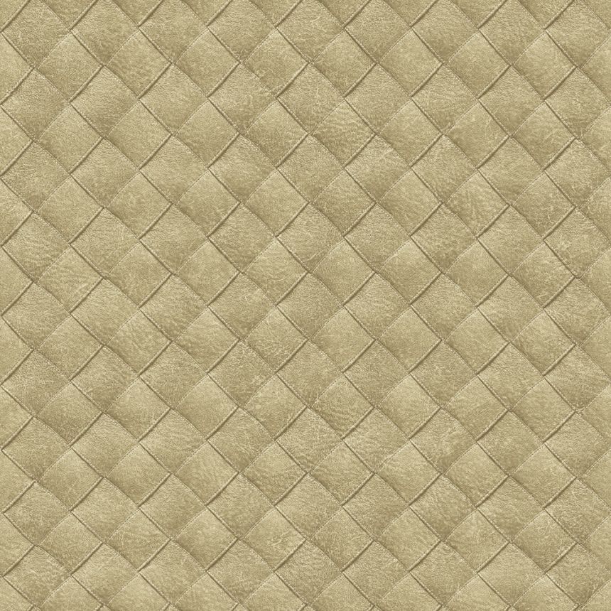 Non-woven beige wallpaper, leather imitation TA25071 Tahiti, Decoprint