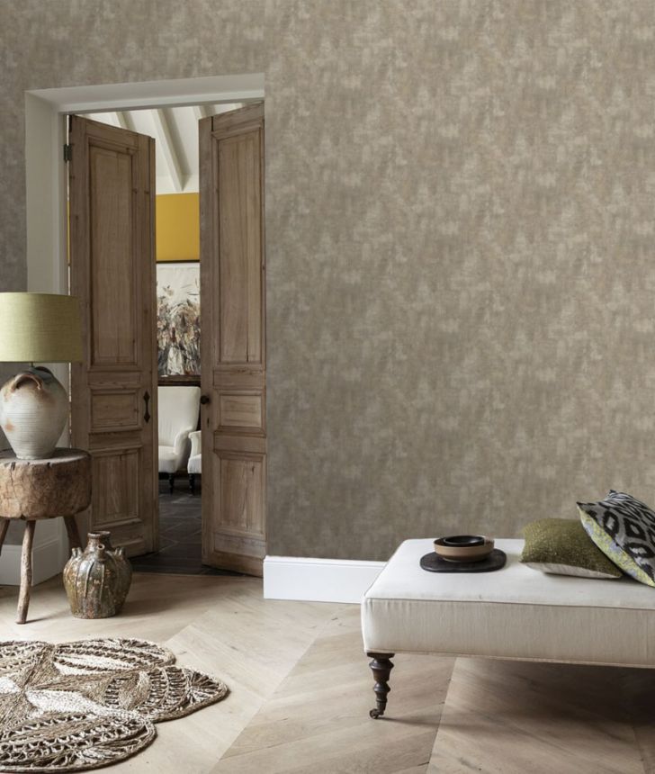 Textured non-woven wallpaper gray TA25002 Tahiti, Decoprint