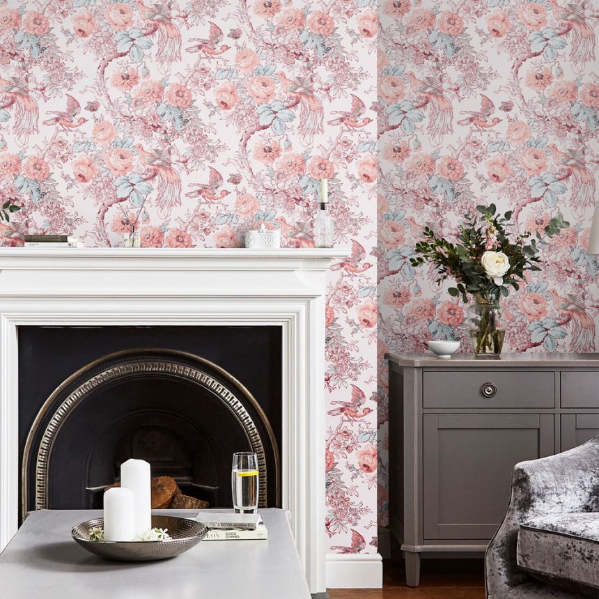 Non-woven wallpaper flowers 115269, Laura Ashley 2, Graham & Brown