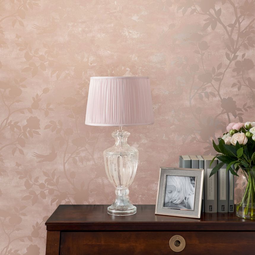 Non-woven wallpaper with flowers and birds 1133974, Laura Ashley, Graham & Brown