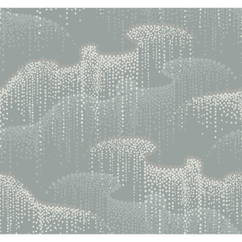 Grey-blue non-woven wallpaper, dots, pearls OS4263, Modern nature II, York