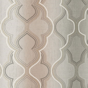 Brown pre-pasted wallpaper, ombré ornaments DM4943, Damask, York