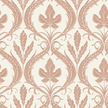 Pre-pasted wallpaper, leaves, ornaments DM4923, Damask, York