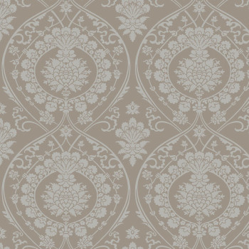 Brown pre-pasted baroque wallpaper DM4902, Damask, York