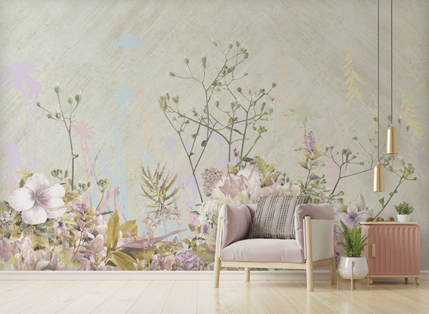 Flowers wall mural, Z66881, 5,10 X 3 m, Satin Flowers, Zambaiti Parati