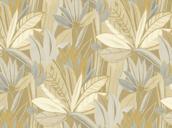 Non-woven wall mural, Leaves, Z66871, 5,10 X 3 m, Satin Flowers, Zambaiti Parati