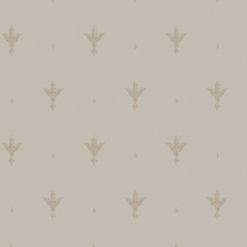 Beige non-woven baroque wallpaper, Z66849, Satin Flowers, Zambaiti Parati