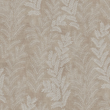 Brown non-woven wallpaper, Leaves, Z66818, Satin Flowers, Zambaiti Parati