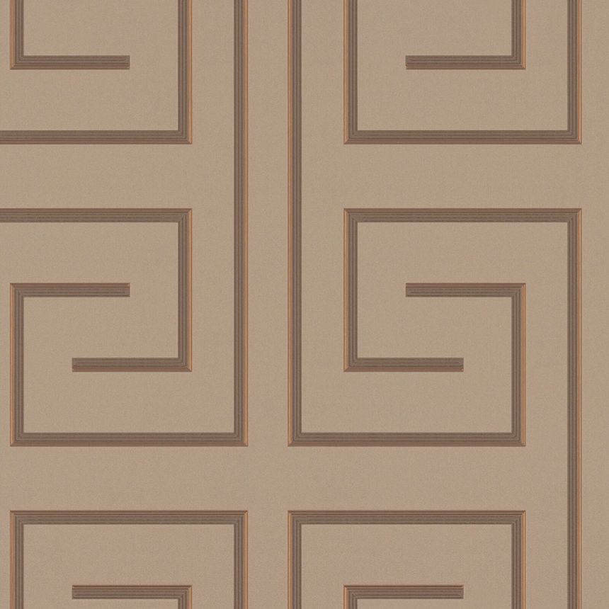 Luxury brown geometric pattern wallpaper Z76038, Vision, Zambaiti Parati