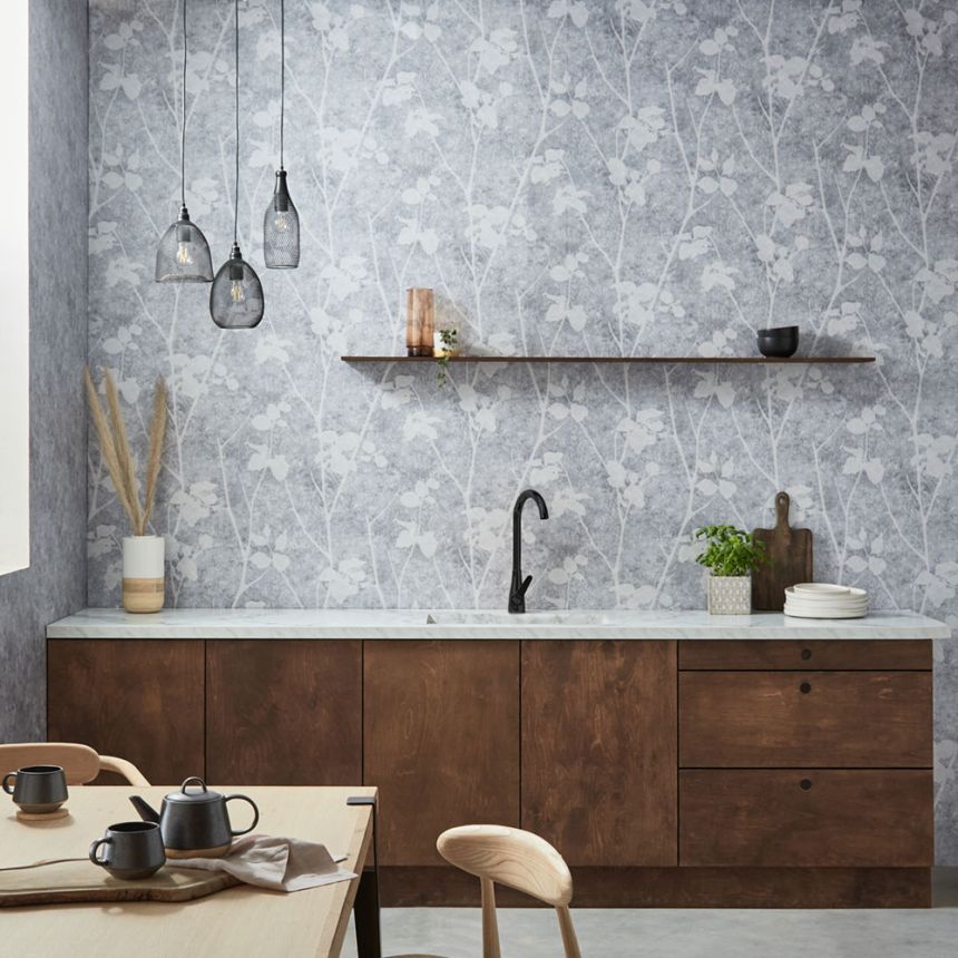 Grey-silver twig wallpaper 113940, Reclaim, Graham&Brown