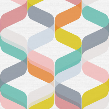 Wallpaper with a colorful retro pattern 104814, Formation, Graham & Brown