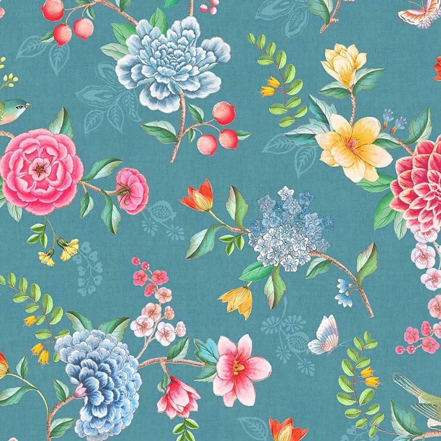 Floral non-woven wallpaper with a vinyl surface 300105, Pip Studio 5, Eijffinger